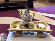 Lord Shiva Statue With Candle