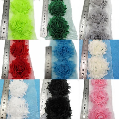 Frayed chiffon flowers 11 - frayed,
