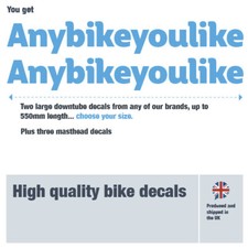 Carrera extra long bike decals