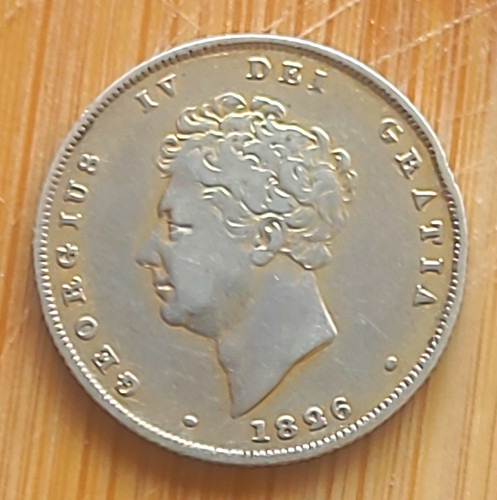 1826 george silver shilling - iv,