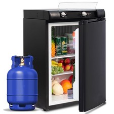 SMAD 60L 3Way Gas  Fridge LPG/220V/12V Caravan Drinks cooler RV Camping Black