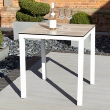 WHITE ALUMINIUM OUTDOOR RESTAURANT COMMERCIAL GARDEN TABLE