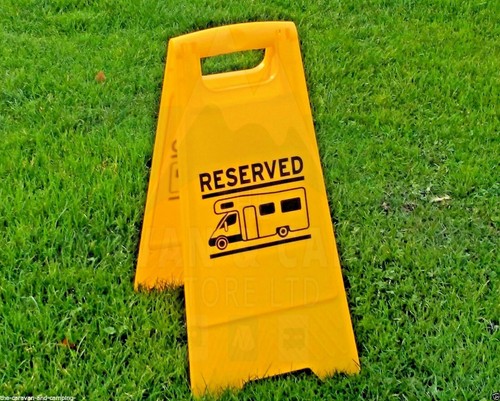 Motorhome reserved pitch - pitch, sign