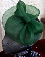 green fascinator millinery
