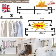 Metal Pipe Clothes Rail Shelf