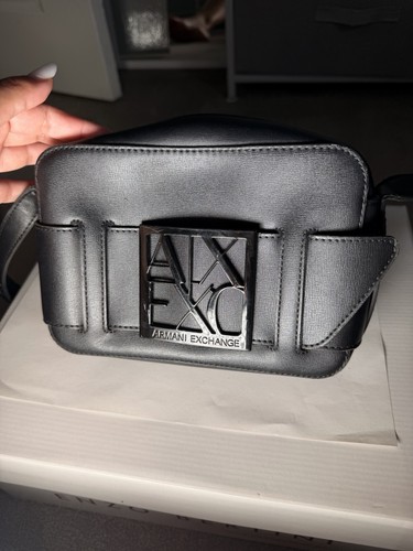 Armani exchange black faux - armani,
