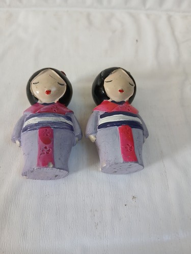 Pair wooden kokeshi dolls - pair, of