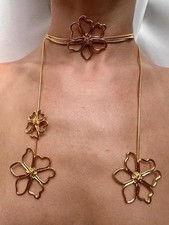 Gold plated floral flower