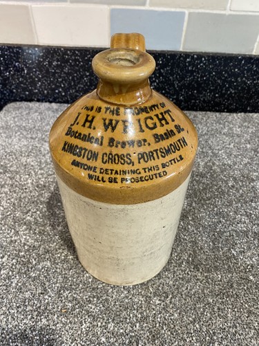 Large glazed stoneware flagon - large,