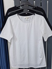 H&M Mama Maternity T-Shirts X 2 Size S Black and White Used Very Good Condition