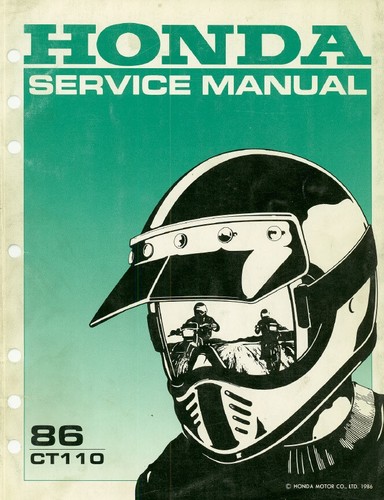 Honda ct90 ct110 service - honda, 86