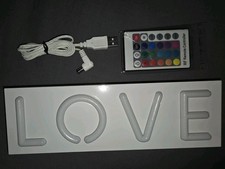 USB Desk LED Light, Multi Colour With Remote And Cable - Love