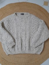 Vintage 100% Wool Arran Jumper - Size M
