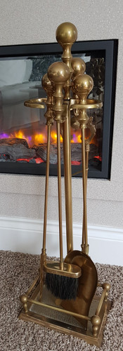 Vintage brass piece - piece, fireside