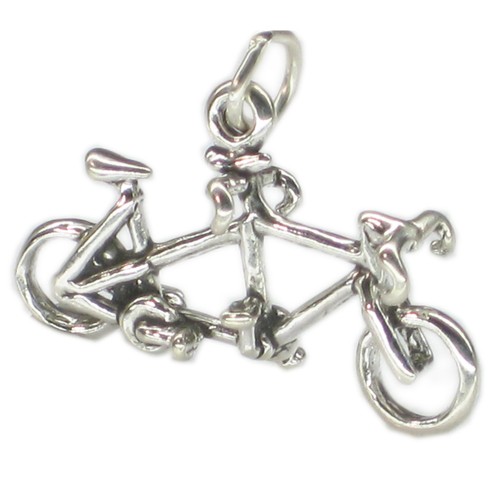 Tandem bicycle sterling silver - bicycle,