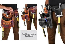 Brase real leather tool belt - leather,