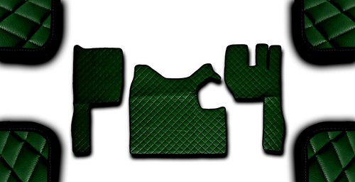 Dark green eco leather floor - eco,