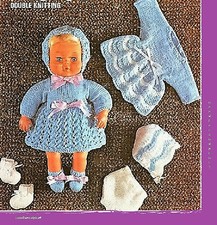 #154 Dolls 2x Dress Sets DK To Fit Tiny Tears Doll DK Knitting Pattern COPY