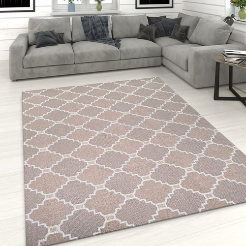 Beige traditional rug trellis - traditional,