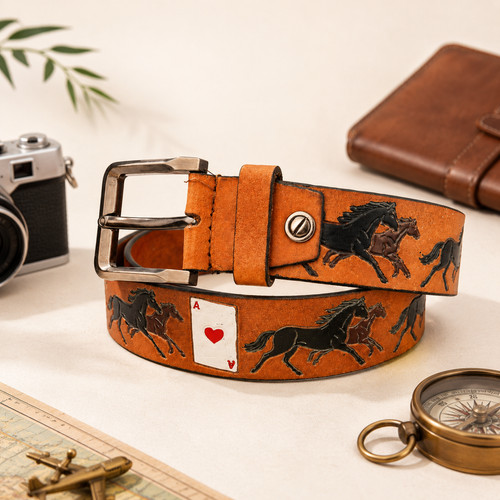 Men western horse - horse, belt