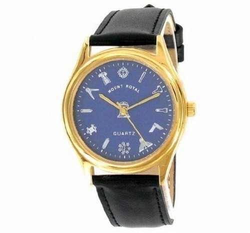 Masonic wrist watch gold - watch,