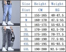 UK Mens Cuffed Jogger Jeans