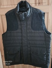 Mint AUTH BARBOUR Navy Quilted Gilet Zip & Poppers & Box Pockets UK Size XXL