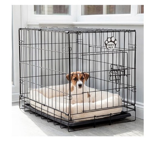 Dog crate black with a - dog,