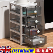 2-4 Drawer Plastic Tower Storage Unit Trolley Chest Drawer School Office Home UK