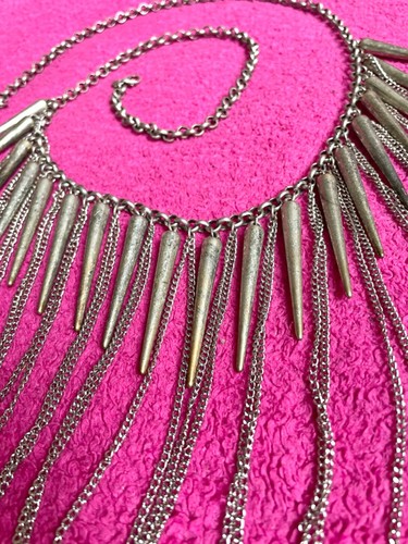 Spike necklace punk collar - necklace,