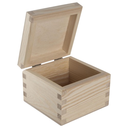 Small square pine hinged - square,