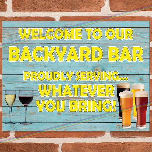 Backyard bar metal - bar, man