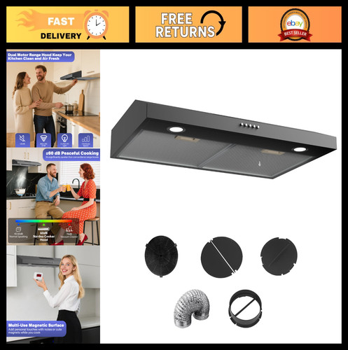 Under cabinet black range - 30",