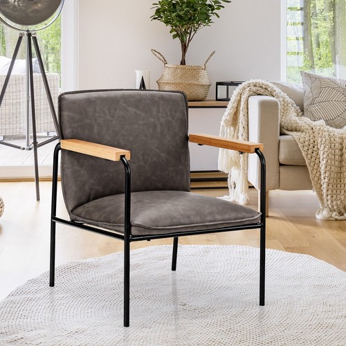 Leather accent chair - accent,