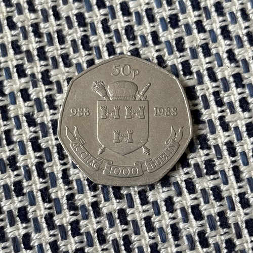 50p coin irish 1988 dublin - coin,