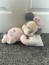 DISNEY MUSICAL PLUSH MINNIE M0USE LYING LUMINOUS CUSHION SOOTHER LULLABY TOY