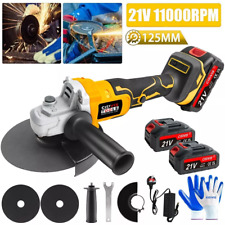 *21V 125MM CORDLESS ANGLE GRINDER BRUSHLESS WITH 2 BATTERY& CHARGER & DISC KIT