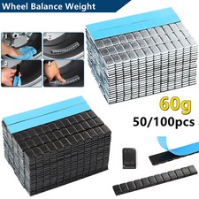 50/100x Self Adhesive Alloy Wheel Balance Weights Stick 60g for Car Motorcycle