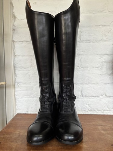 Ladies black leather dublin - leather,