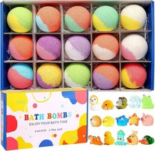 15PCS Bath Bombs for Kids with