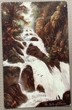The Falls of Lodore 1906 Watendlath Keswick Tuck Oilette Postcard Bedford Ealing
