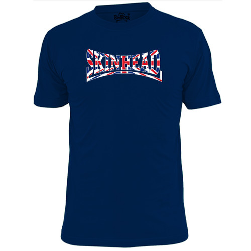 Mens skinhead union jack text - skinhead,