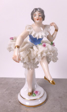 ADOLF LEUBE GERMAN DRESDEN LACE FIGURE OF A LADY DANCER c.1906