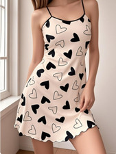 Women Sexy Satin Chemise Lingerie Sleepwear Nightdress Cami Slip Dress Nightgown