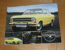 Opel Brochure 1971-1972 Kadett Rallye Coupe Rekord Manta Ascona