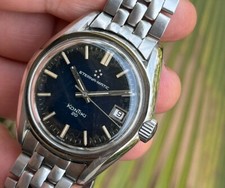 ETERNA-MATIC 130FTT  KONTIKI 20 AUTOMATIC STEEL GAY FRERES  BLUE DIAL VINTAGE