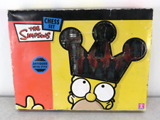 Complete The Simpsons Chess Set Antiqued Metal-Style (2005)