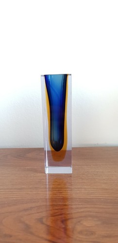 Murano faceted sommerso block - faceted,