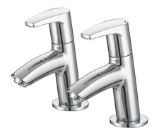 Bristan OR 3/4 C Orta Bath Taps Pair with Ceramic Disc Valves Chrome Plated
