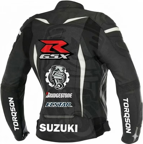 Mens black suzuki gsxr leather - black,